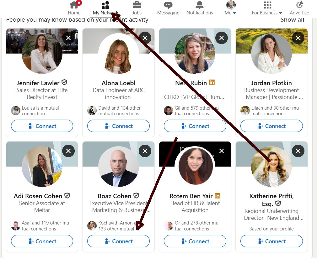 הטעות הבסיסית בלינקדאין היא לשלוח בקשות חברות לאנשי מקצוע מהתחום שלכם, אבל הם כמעט אף פעם לא קהל היעד שלכם. אין בזה שום הגיון.