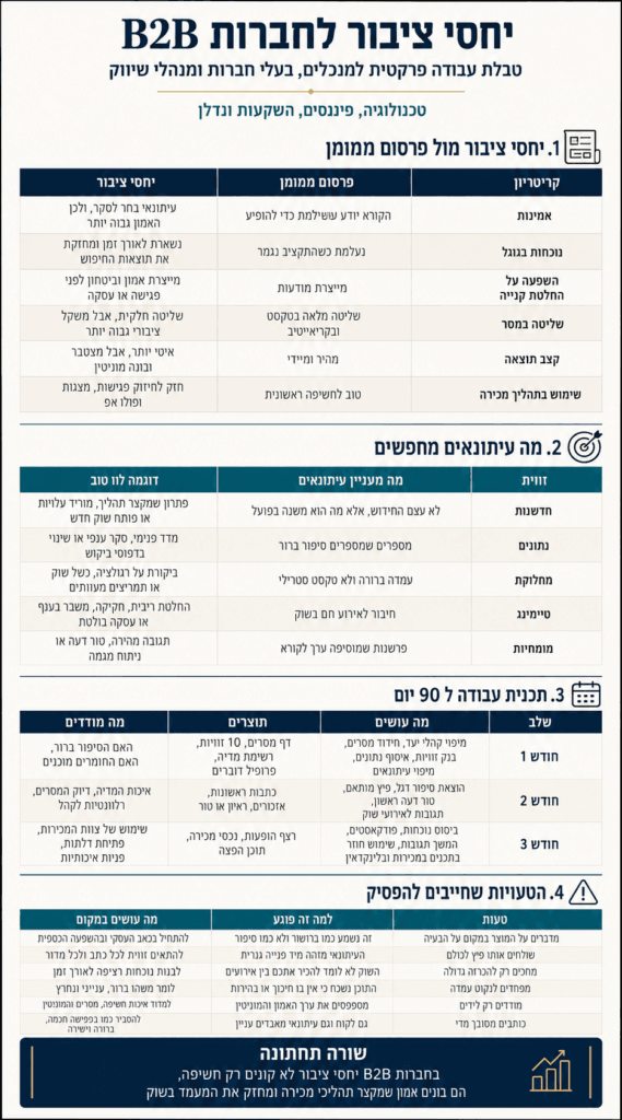 איך עושים יחסי ציבור בעולם העסקים שמוכרים לעסקים?